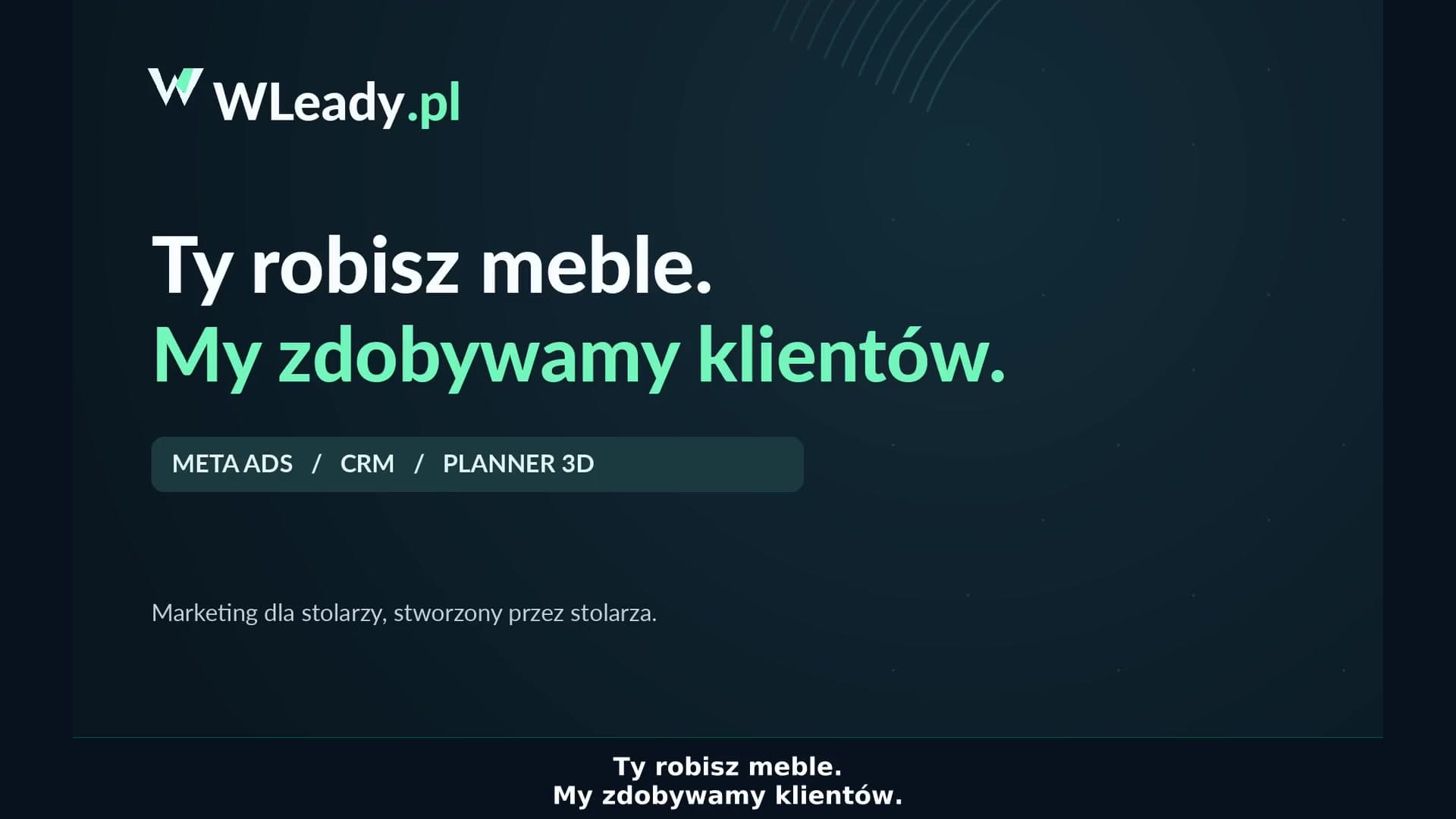 CRM i planner kuchni WLeady: prezentacja z lektorem i napisami